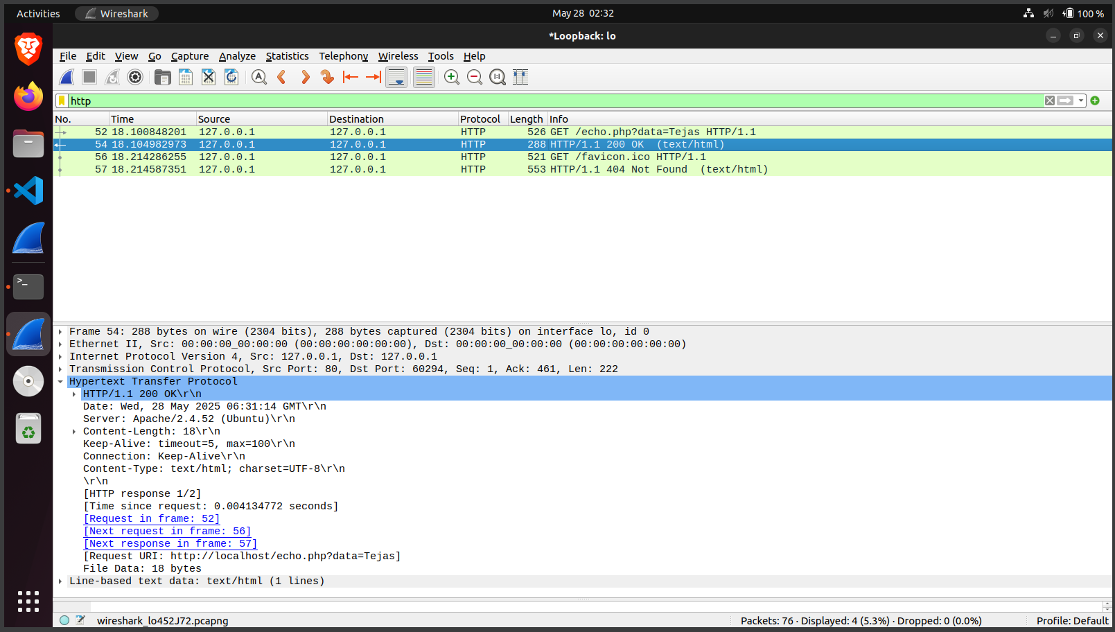 Wireshark HTTP Capture