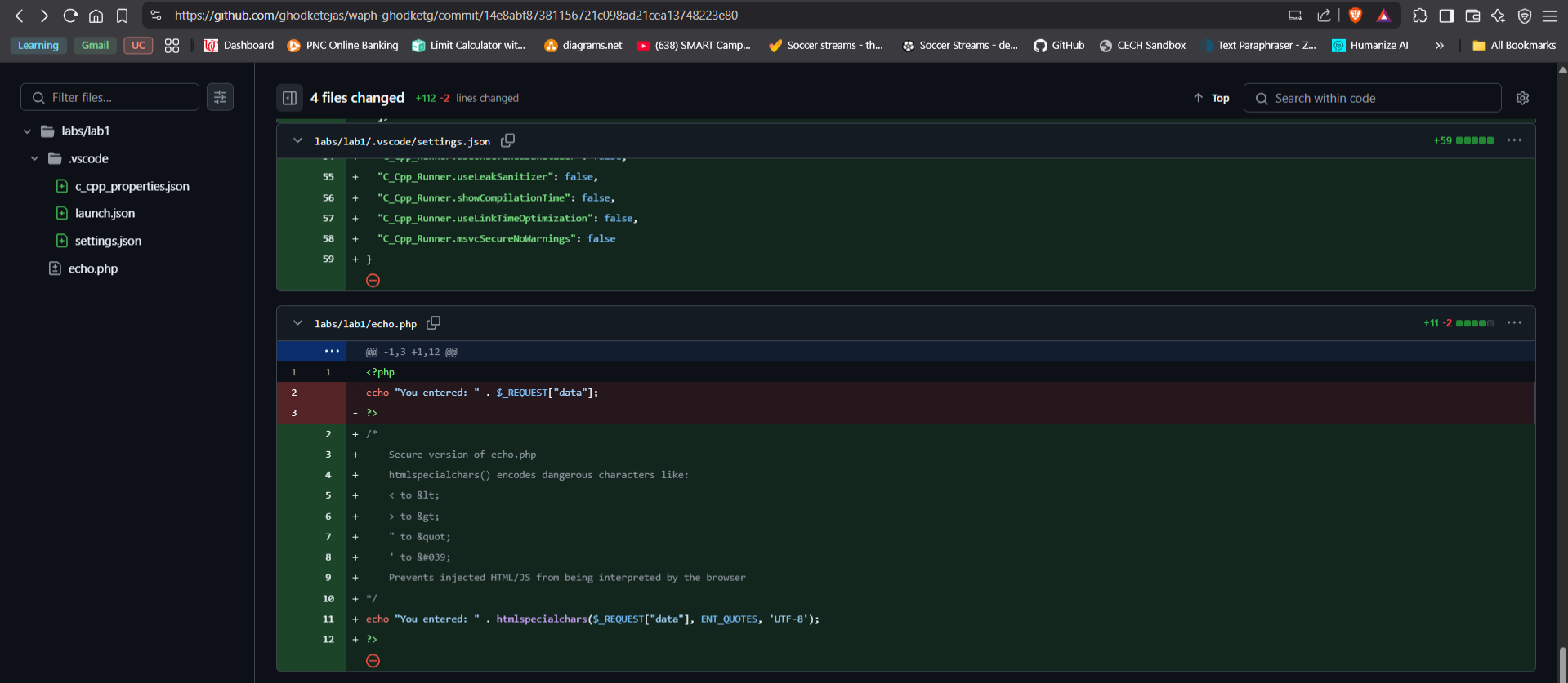 PHP Defense Diff Screenshot